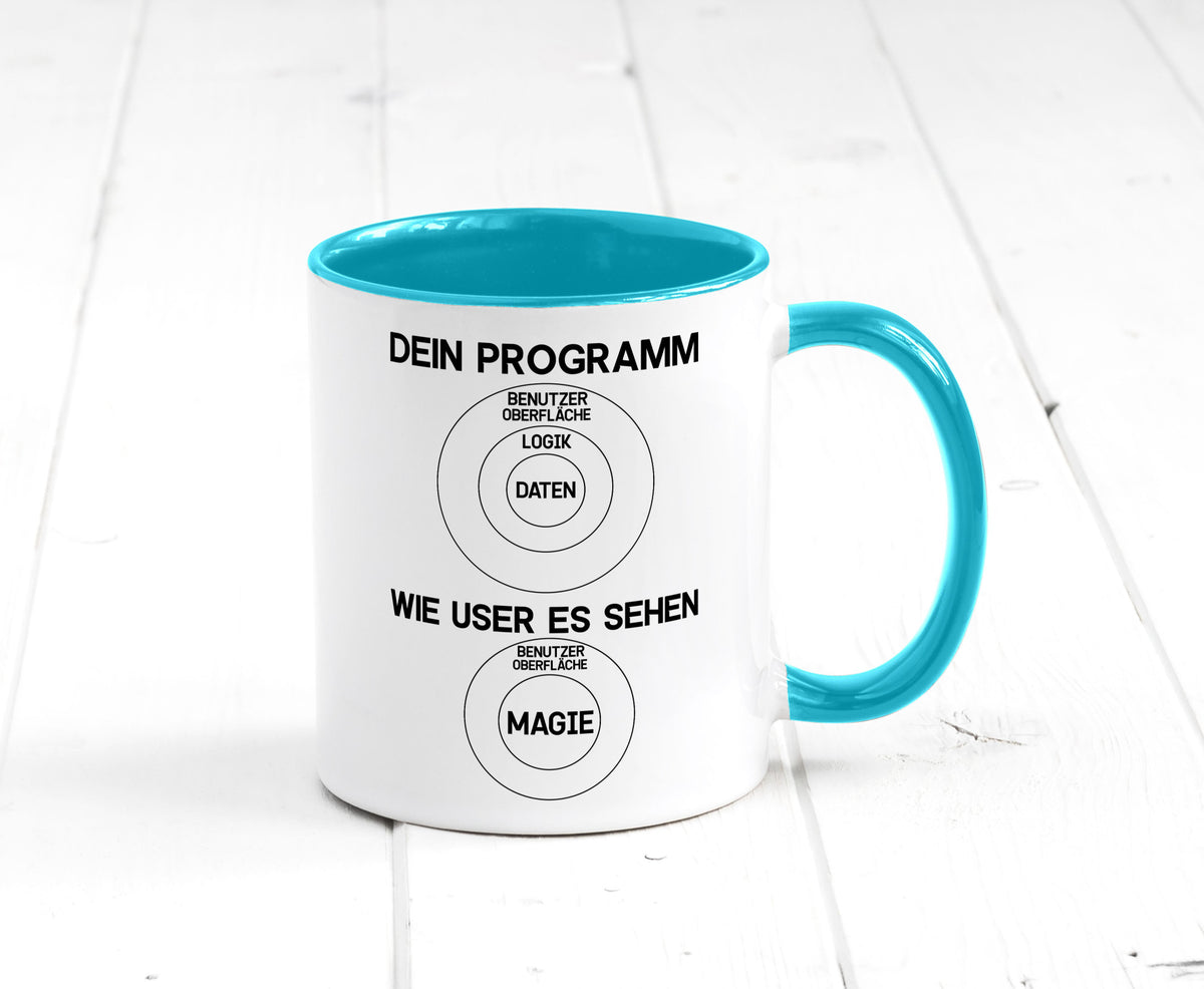 Wie User dein Programm sehen | Programmierer Magie Witz Geschenkidee Humor Tasse