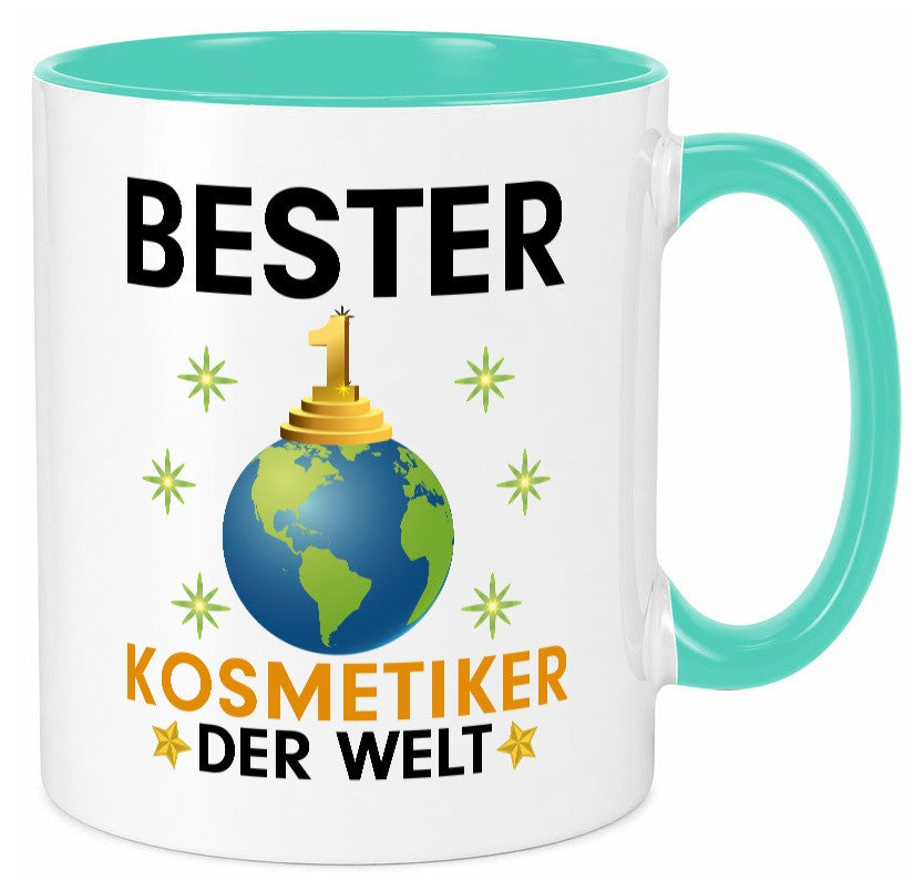 Welt Bester Kosmetiker | Kosmetik Stylist Visagist lustig Humor Geschenkidee Tasse