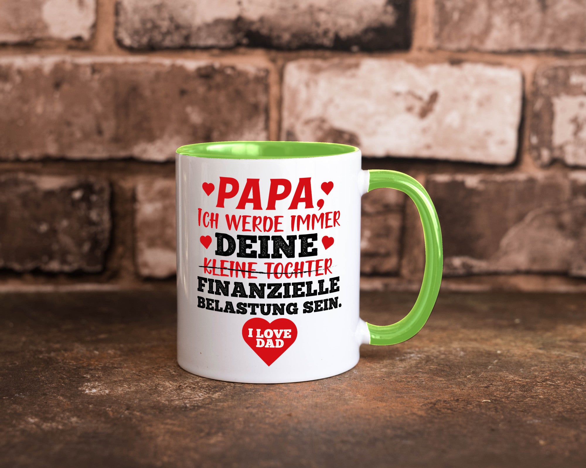 Finanzielle Belastung lustiger Spruch Geschenk Humor Geschenkidee Tasse