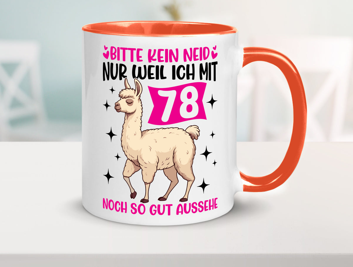 78. Geburtstag | 78 Jahre Lama gut aussehen Geschenk Geschenkidee lustiger Tasse