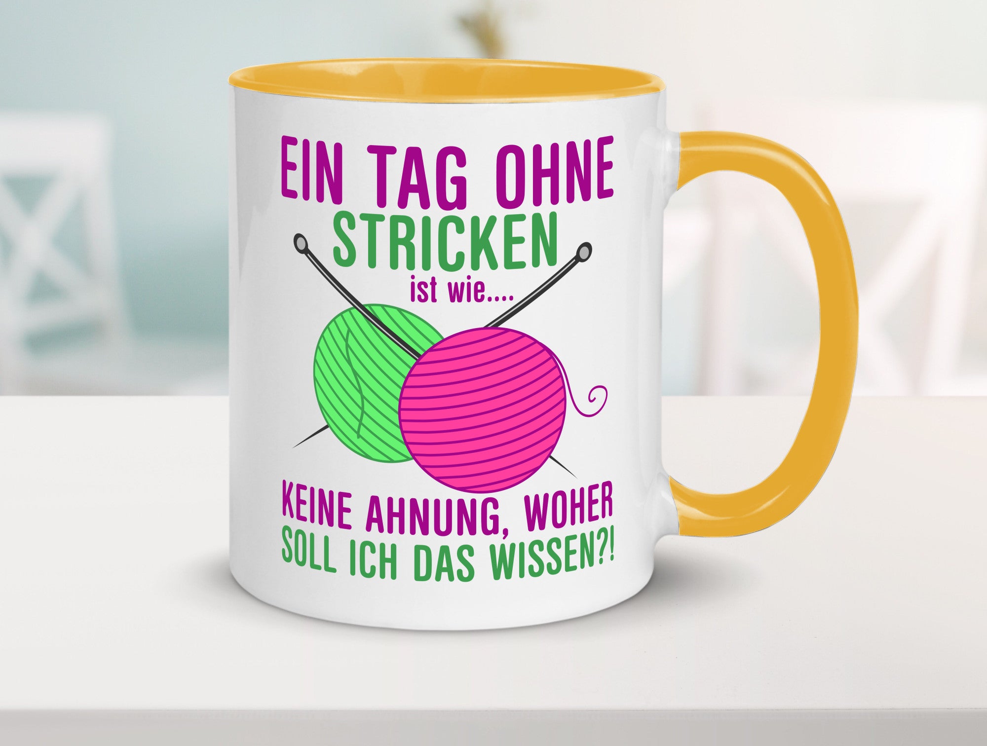 Ein Tag ohne Stricken | Strickzubehör Hobbystrickerin Geschenk Humor
