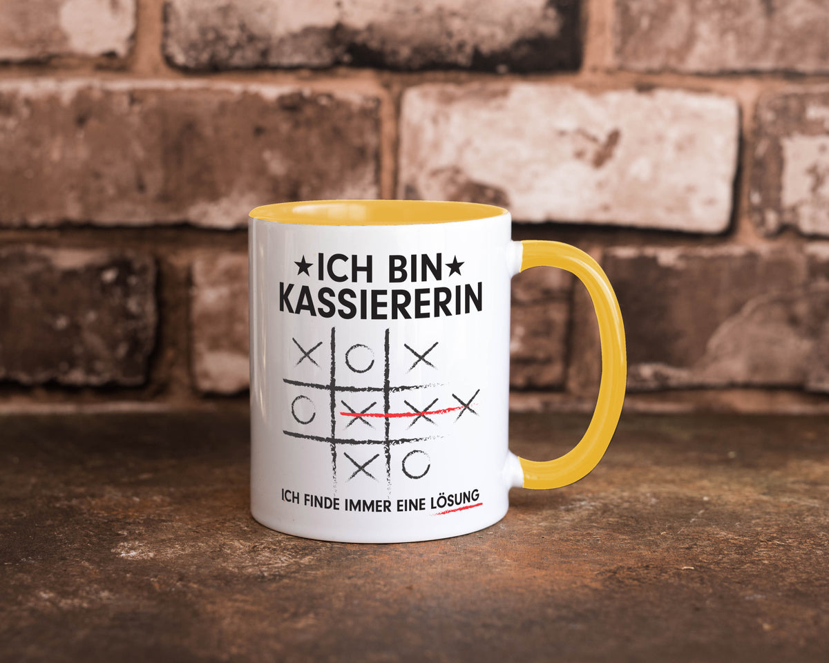 Löse Probleme: Kassiererin Geschenkidee Humor Tasse