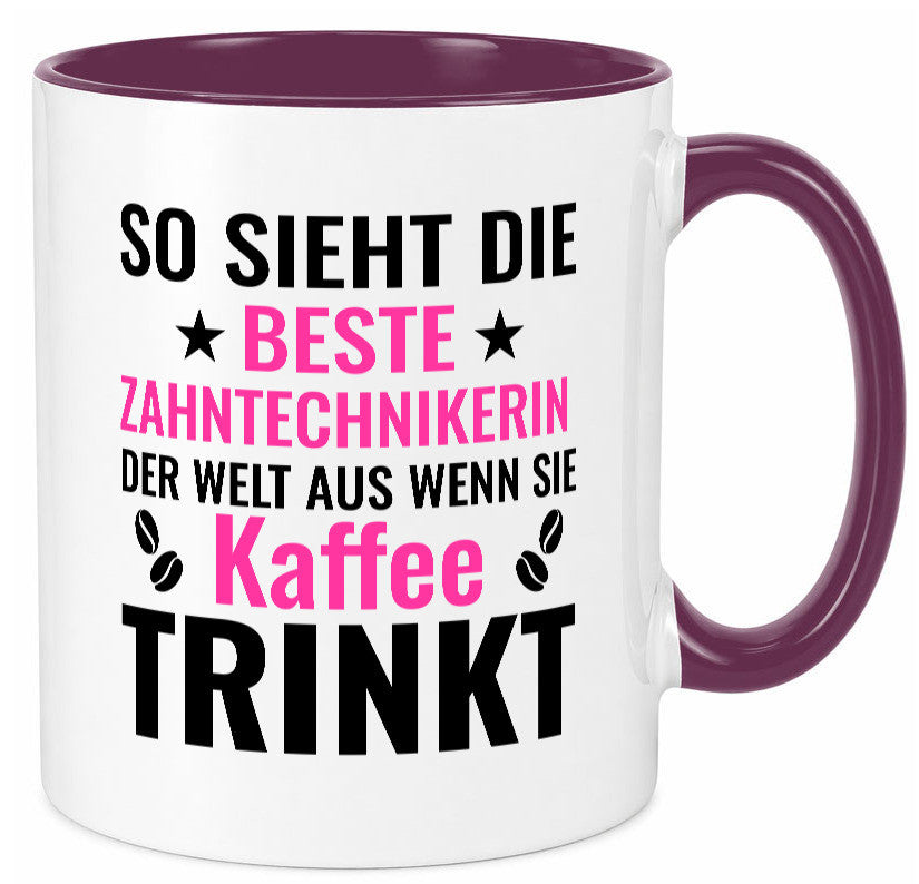 Kaffee trinkt: Zahntechnikerin | Zahnmedizin lustiger Spruch Geschenk Humor Tasse