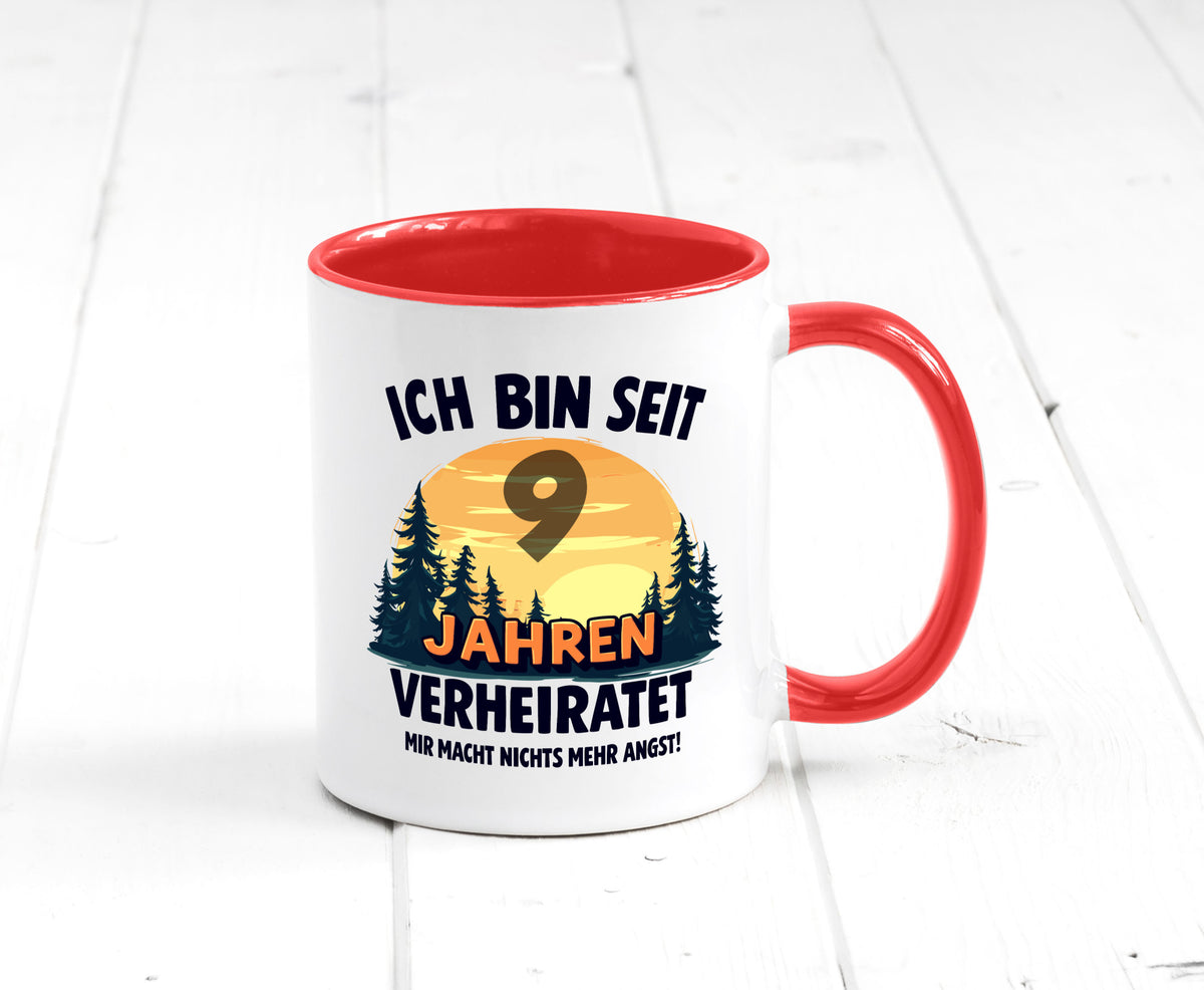 Ich bin Verheiratet | 9. Hochzeitstag Ehepaar v2 Geschenkidee Humor Tasse