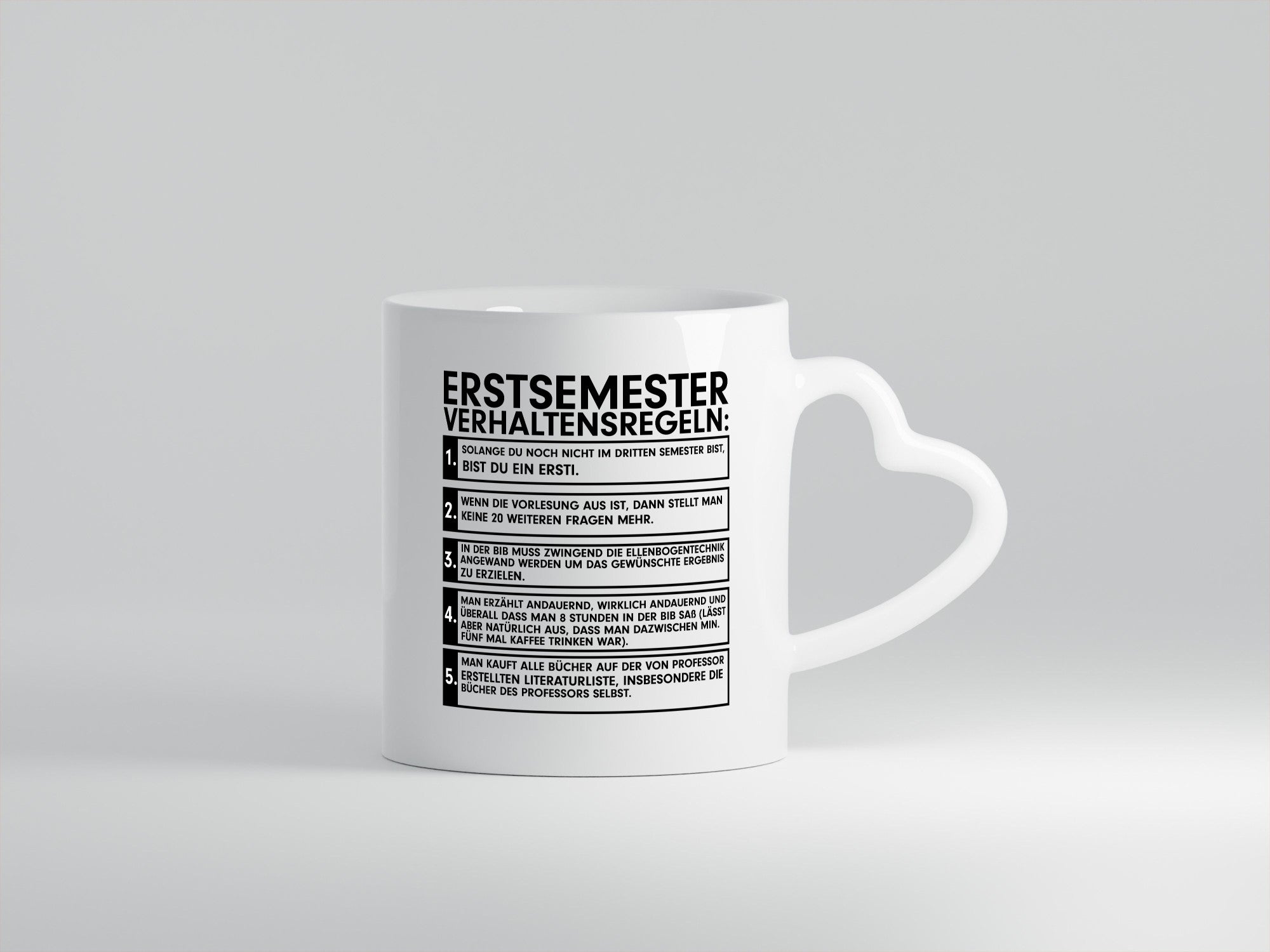 Erstsemester Verhaltensregeln | Ersti Tasse Studium Humor Geschenkidee