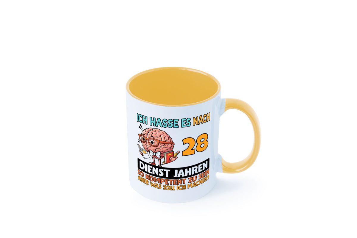 28 Dienstjahre | Arbeit Kompetent Geschenkidee Kollegen Büro Humor Tasse
