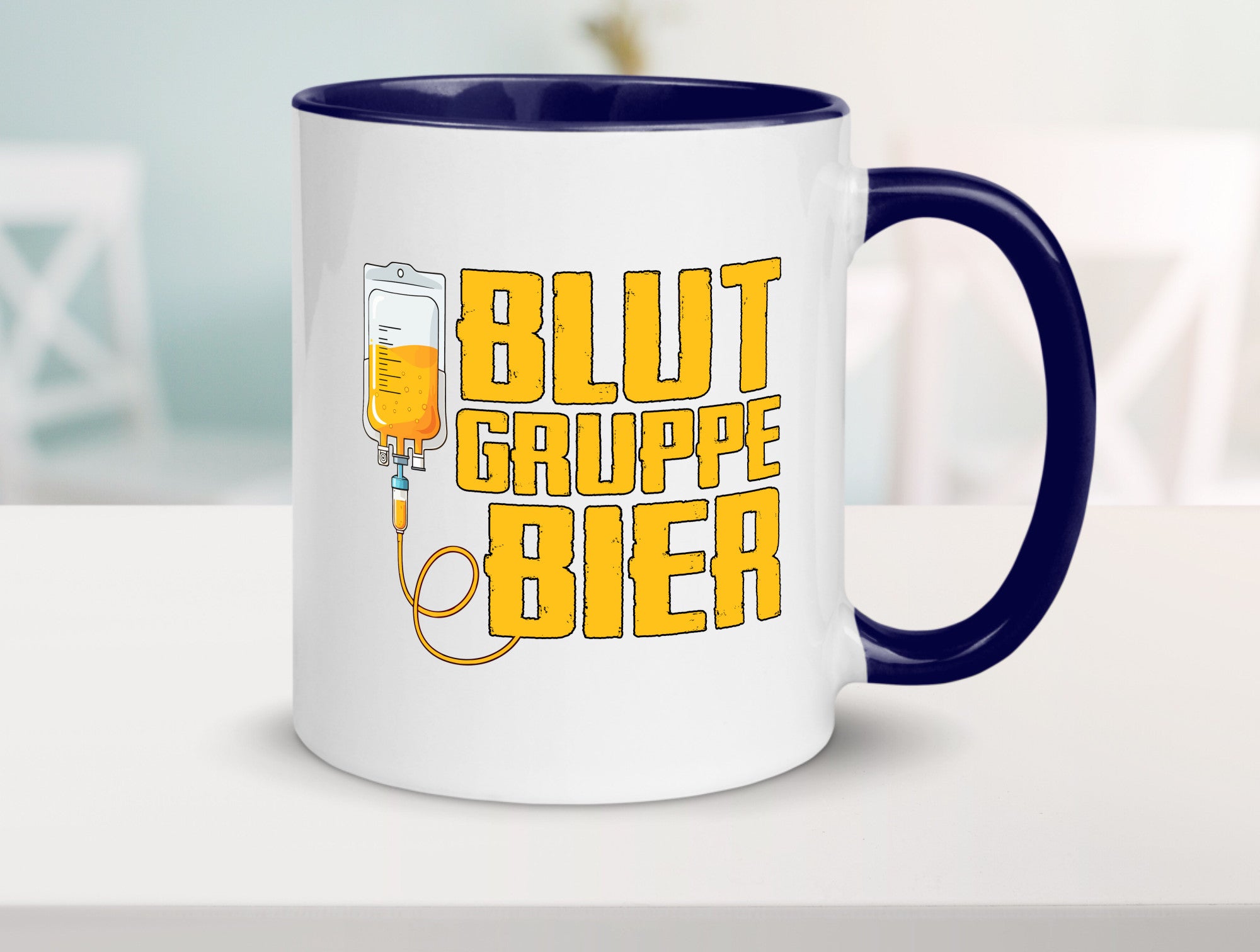 Blutgruppe Bier | Saufen Trinken Biertrinker Humor Geschenkidee Tasse