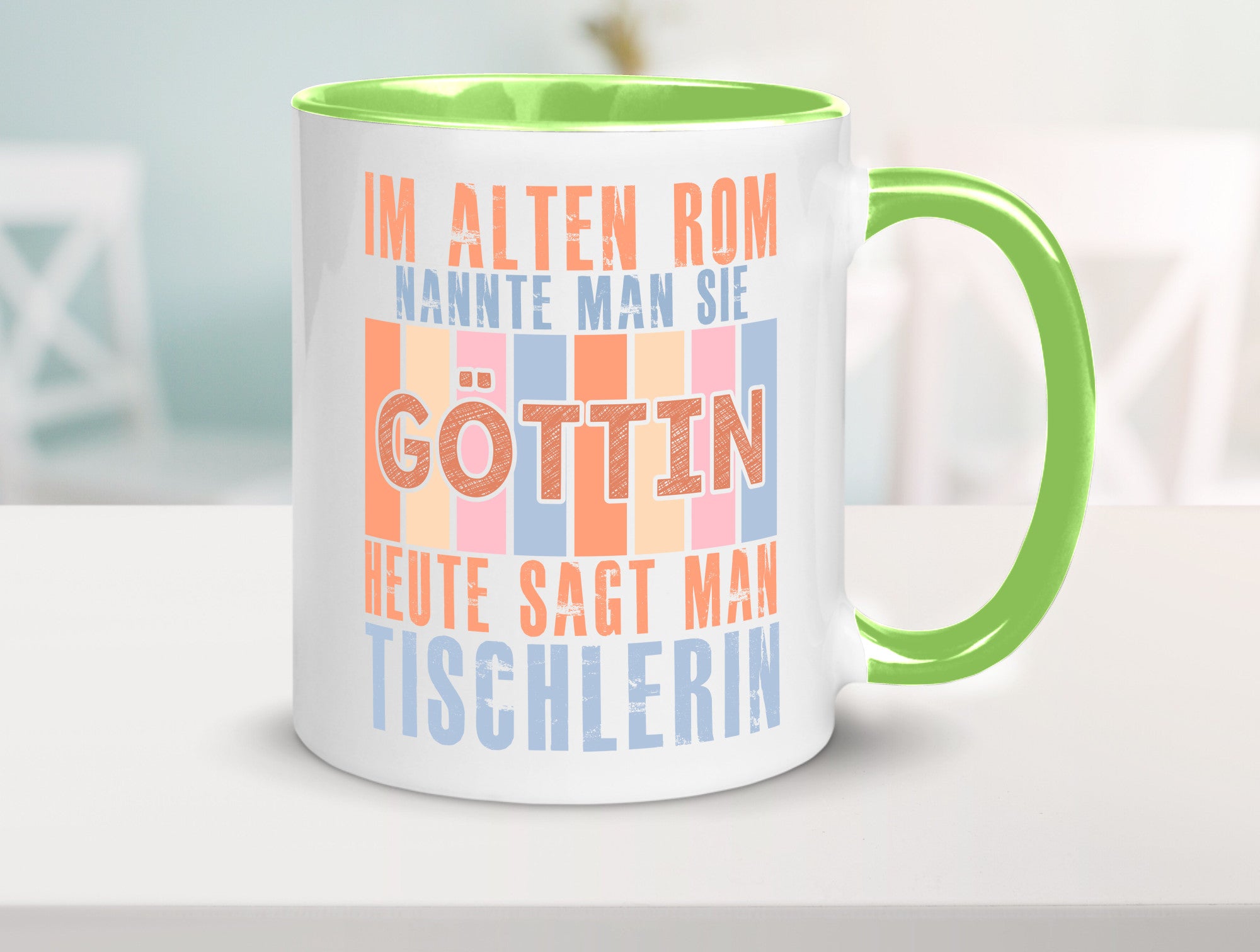 Heute sagt man: Tischlerin | Tischlerei Humor Geschenkidee Tasse