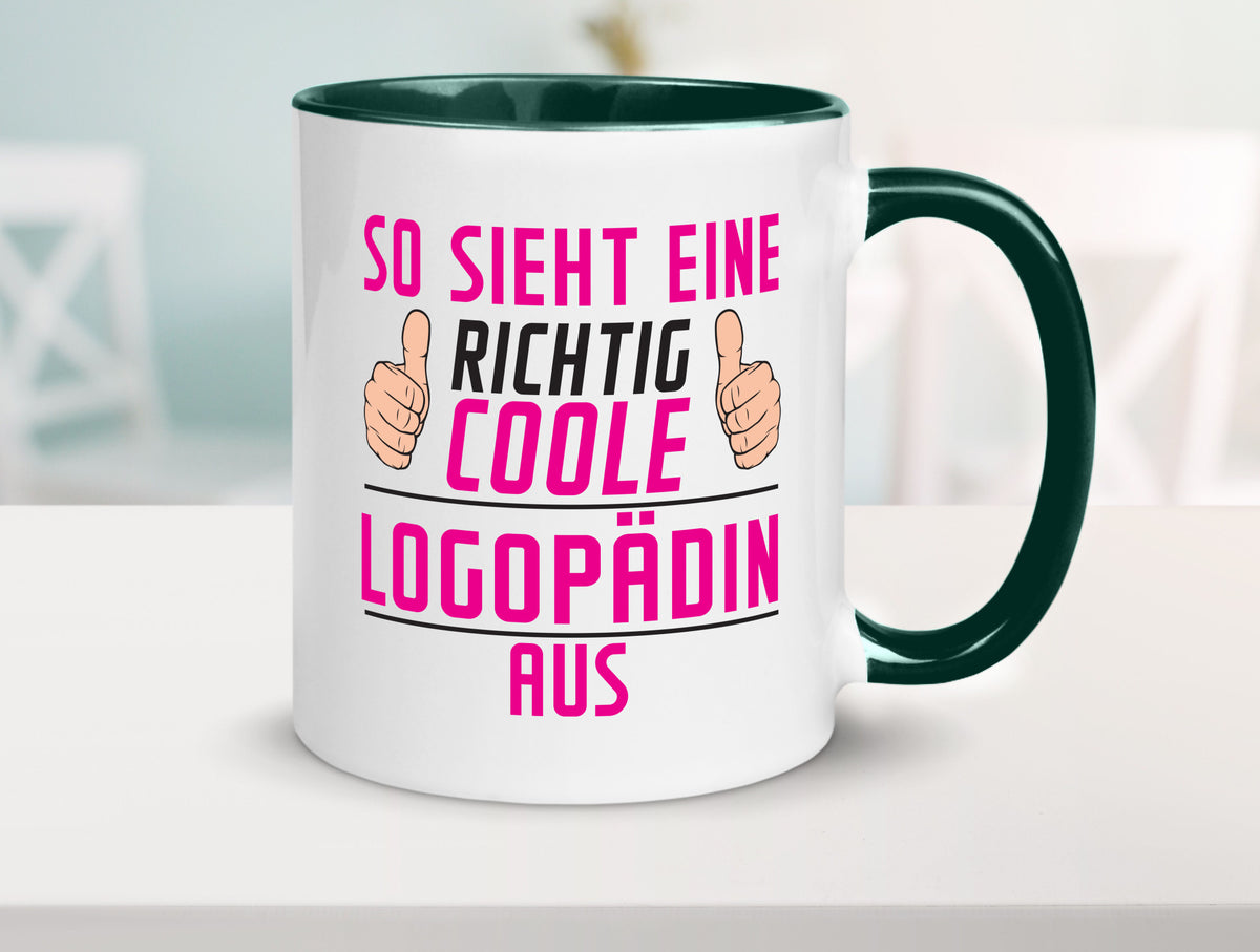 Richtig Coole Logopädin | Sprachtherapie Humor Geschenkidee Tasse