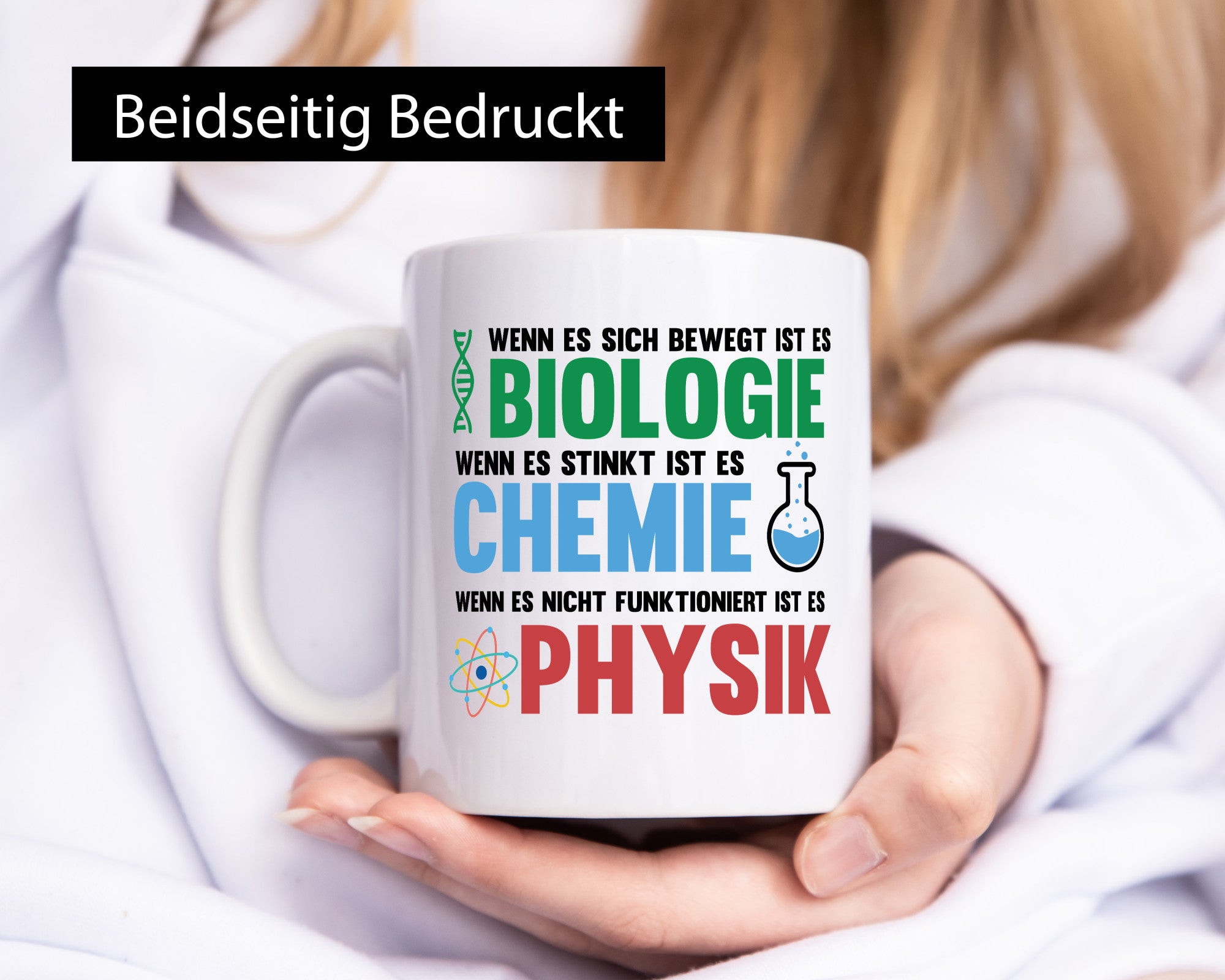 Biologie | Chemie | Psyche | Wissenschaft | Geschenkidee | Humor | Tasse