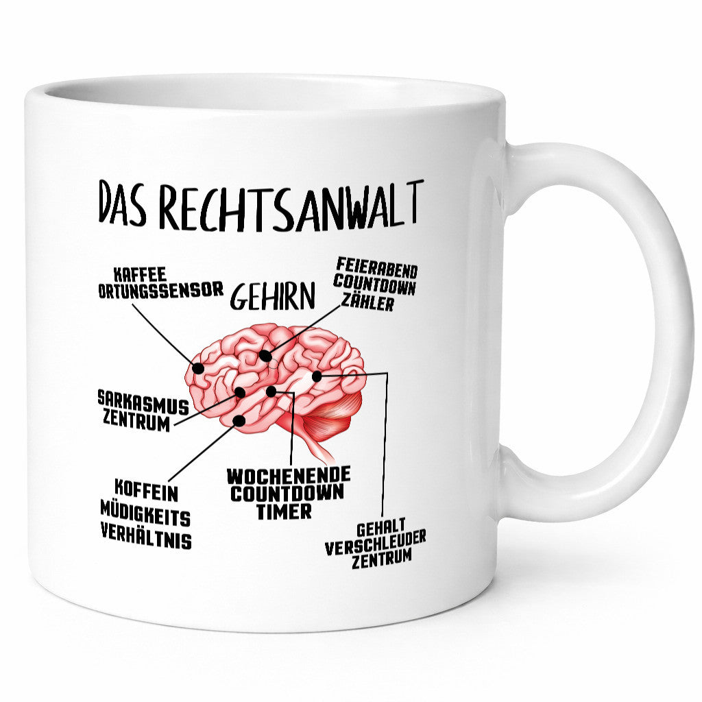 Das Rechtsanwalt Gehirn lustiger Spruch Geschenk Humor Geschenkidee Tasse