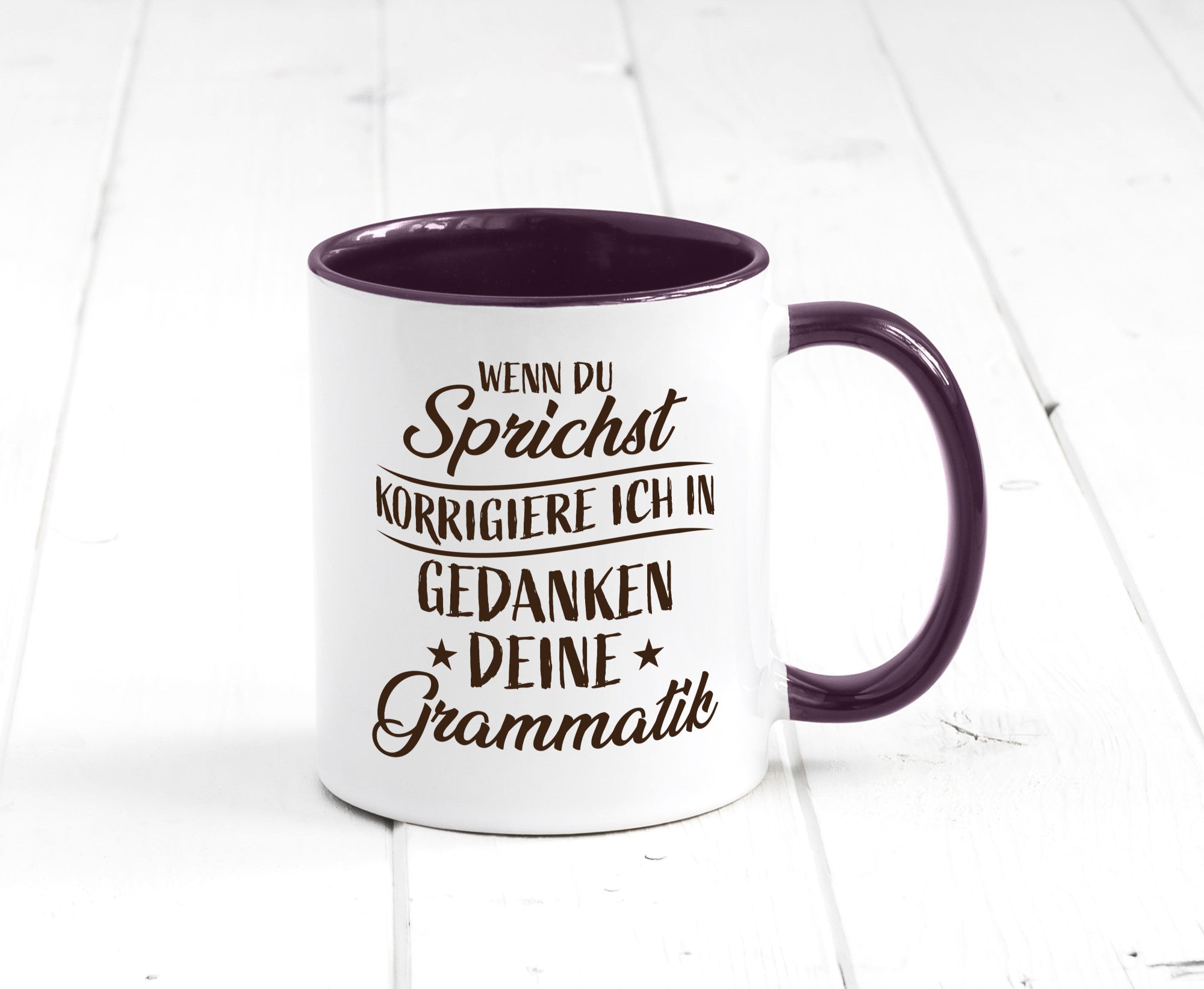 Grammatik korrigieren während du sprichst | Sterne lustig Humor Geschenkidee
