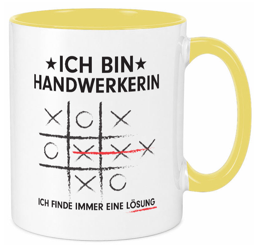 Löse Probleme: Handwerkerin | Handwerkerinnen Humor Geschenkidee Tasse