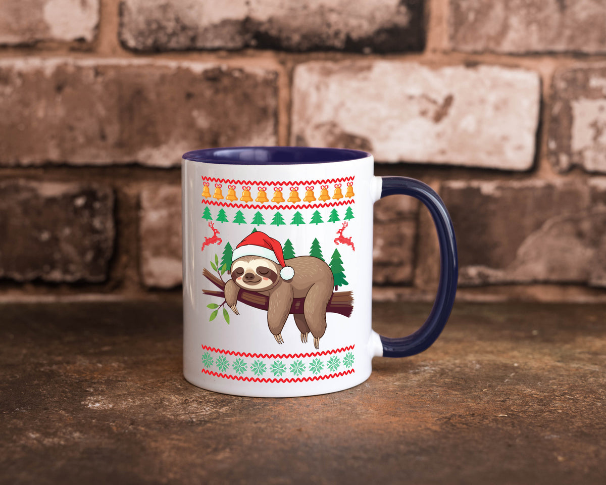 Ugly Christmas | Faultier Weihnachtsfaultier v2 lustig Tierliebhaber Humor Tasse