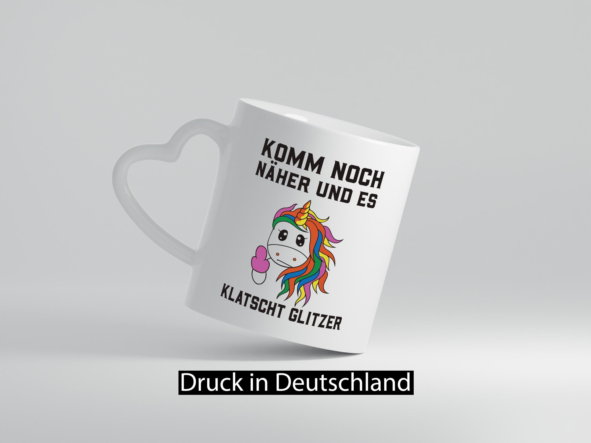 Komm näher, es klatscht Glitzer | Einhorn Geschenk Humor Geschenkidee lustiger