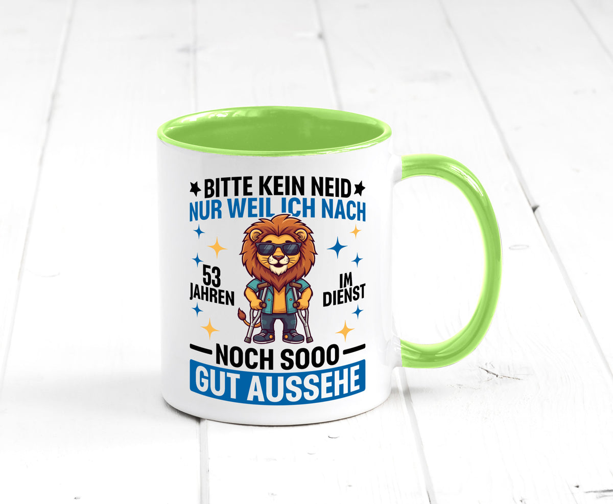 53 Jahre im Dienst | Arbeitsjubiläum Arbeit Geschenkidee Kollegen Büro Humor Tasse