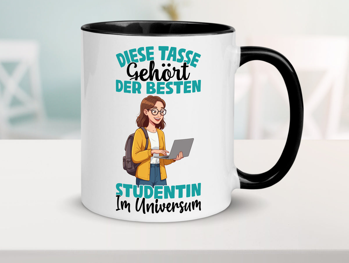 Im Universum: Studentin | Uni Studium Universität Geschenk Humor Geschenkidee Tasse