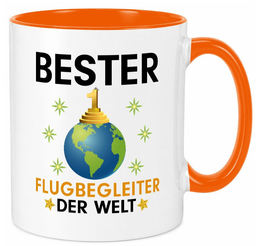 Welt Bester Flugbegleiter | Steward Flughafen Geschenkidee Humor Tasse
