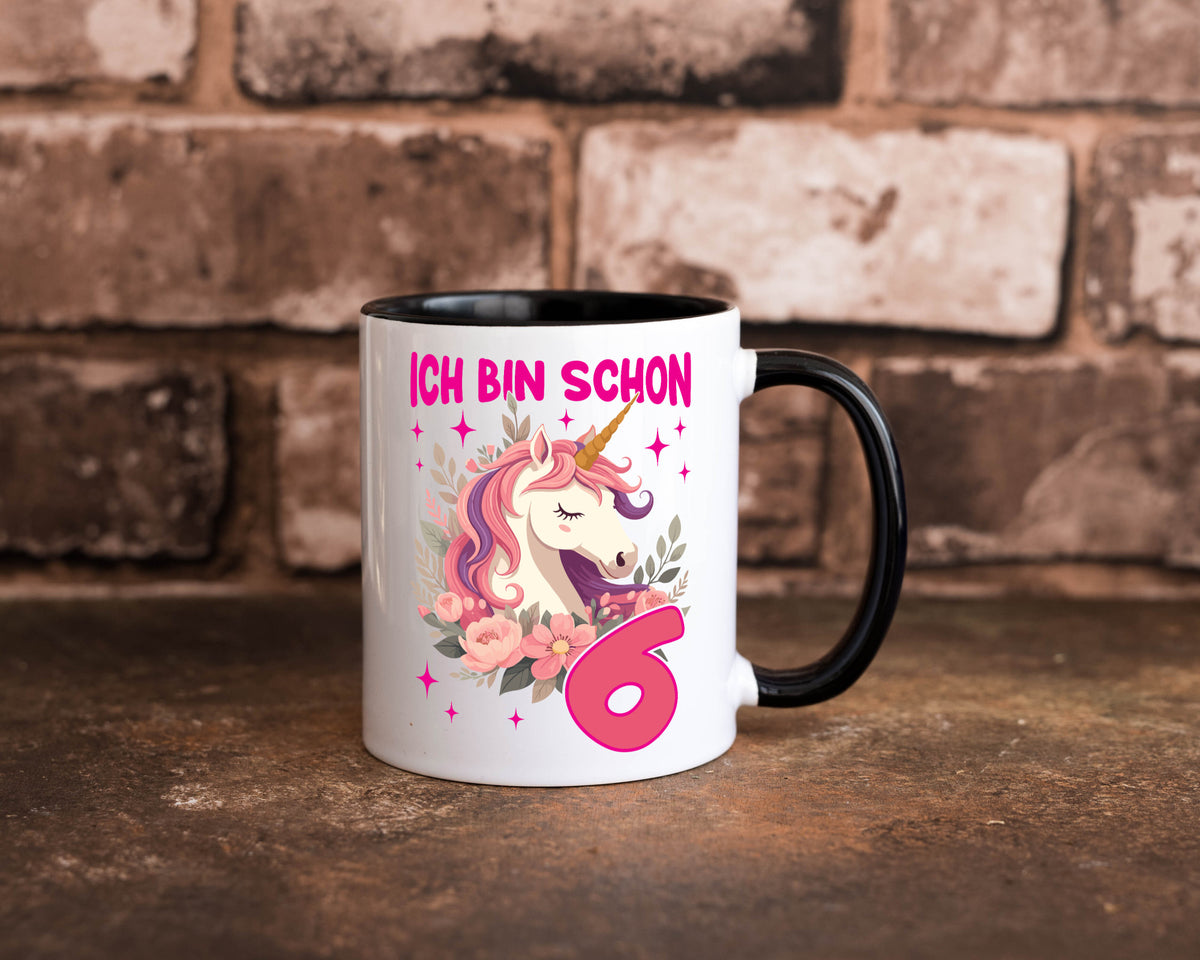 6. Geburtstag | 6 Jahre Einhorn Mädchen Geschenk Geschenkidee lustiger Spruch Tasse