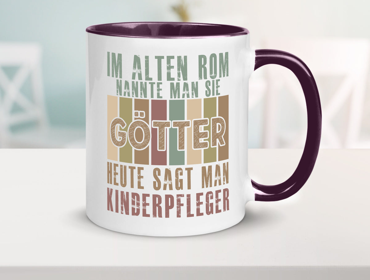 Heute sagt man: Kinderpfleger | Pfleger Kinder lustig Humor Geschenkidee Tasse