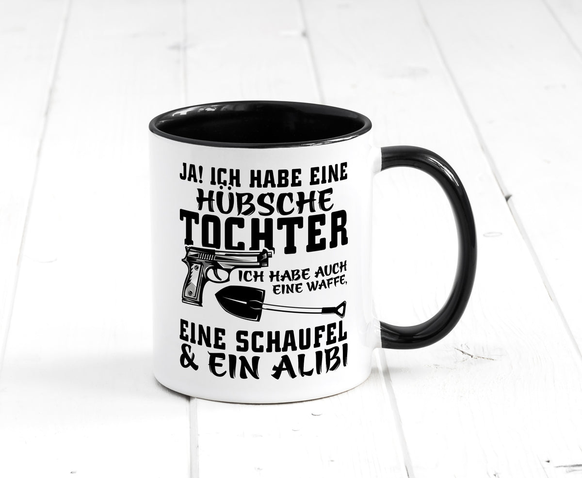 Hübsche Tochter Geschenk Familie Geschenkidee lustiger Spruch Tasse