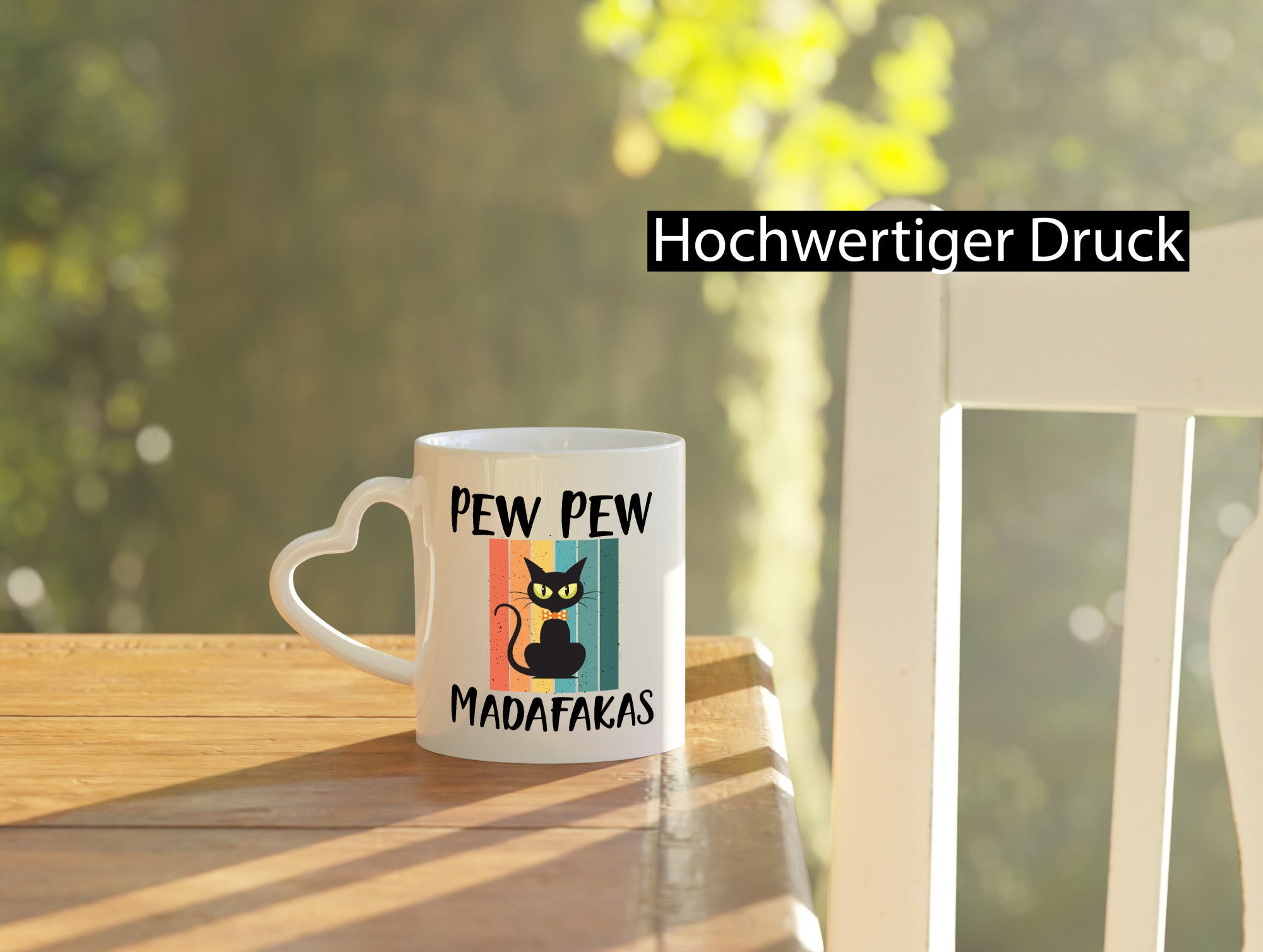 Pew Madafakas! | Katze Tasse Vintage Design Geschenkidee Tierliebhaber Humor