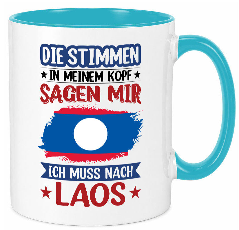 Laos | Urlaub Stimmen in meinem Kopf Traumland lustig Humor Geschenkidee