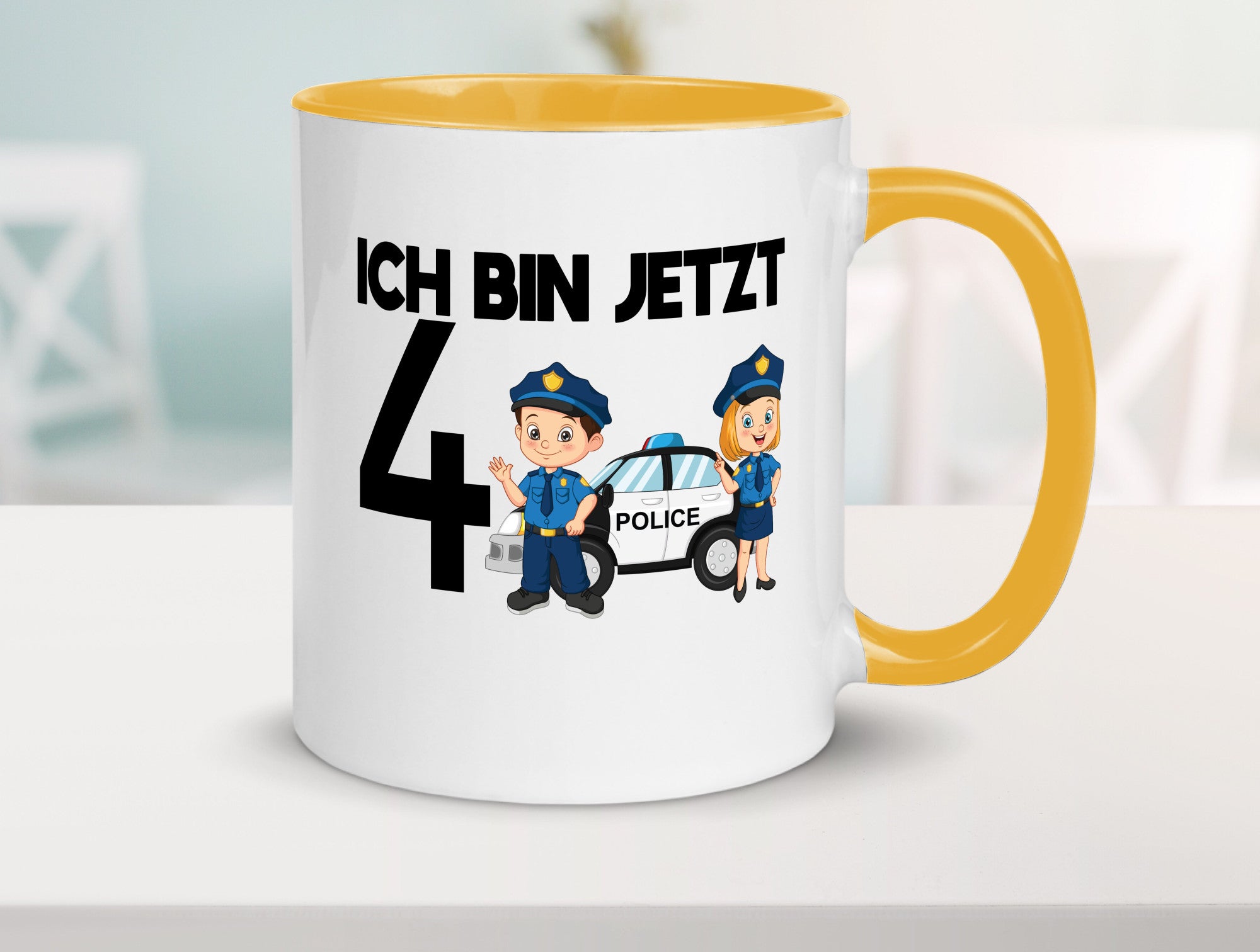 Ich bin jetzt 4 | Polizei 4. Geburtstag Jähriger Geschenk Geschenkidee lustiger