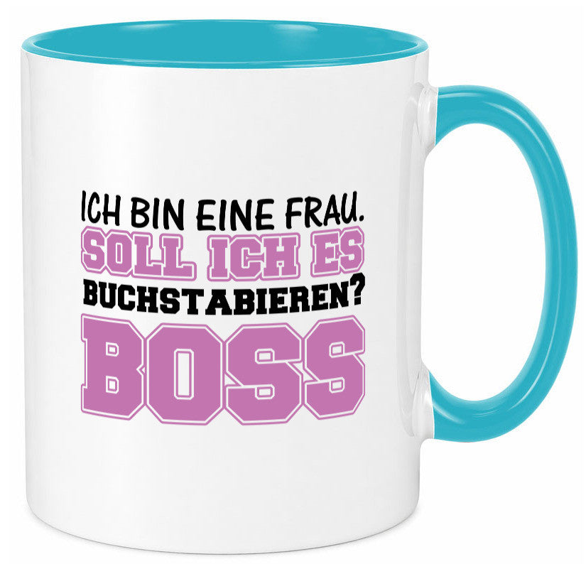 Ich bin der Boss Geschenk Humor Geschenkidee lustiger Spruch Tasse