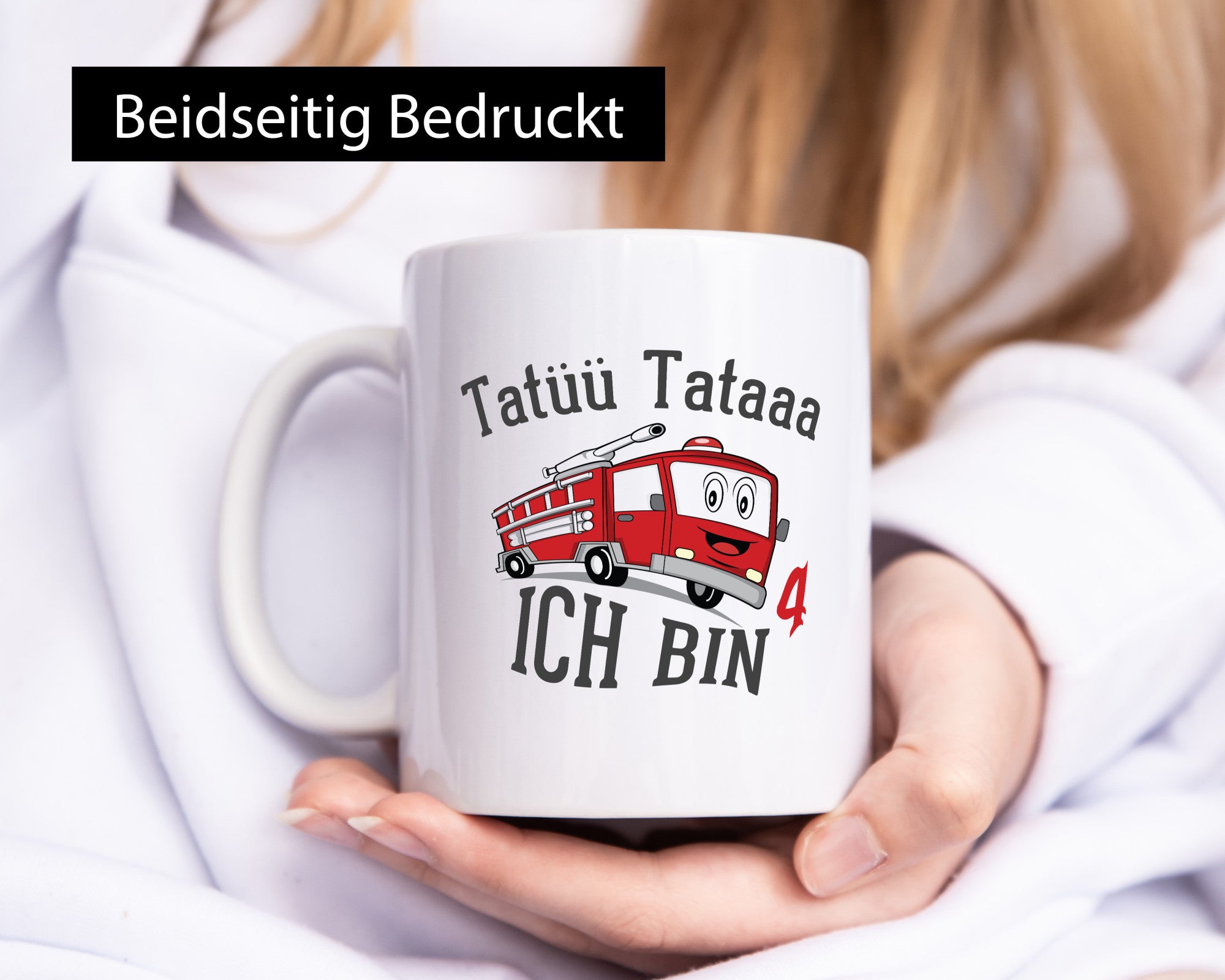 Tatüüü Tataaa ich bin 4 | 4. Geburtstag Feuerwehr lustig Geschenkidee Geschenk