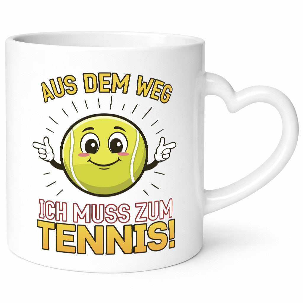 Aus dem weg ich muss zum Tennis | Tennisspieler Humor Geschenkidee Tasse