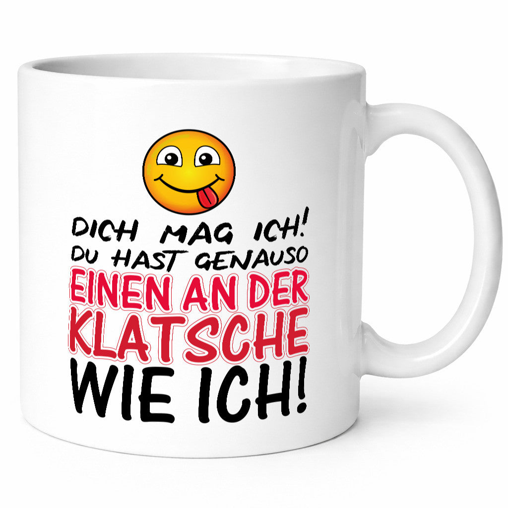 Einen an der Klatsche lustig Humor Geschenkidee Geschenk Tasse
