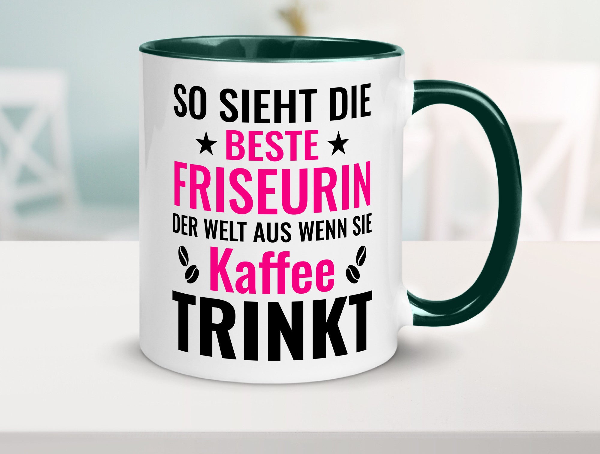 Kaffee trinkt: Friseurin | Friseuse Frisörin lustig Humor Geschenkidee Geschenk