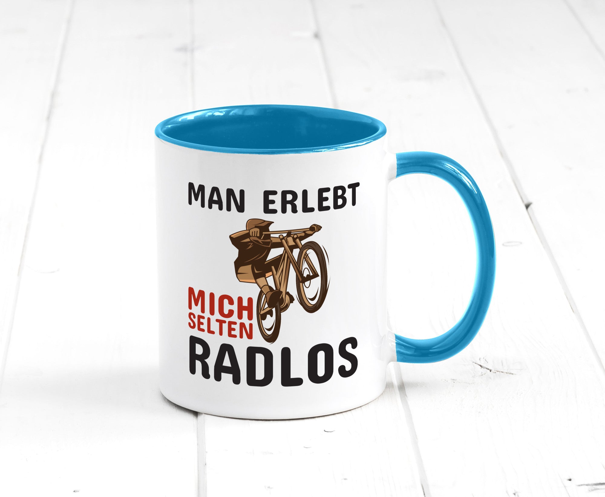 Selten Radlos | Spruchtasse Fahrrad Männer Humor lustiger Spruch Geschenk