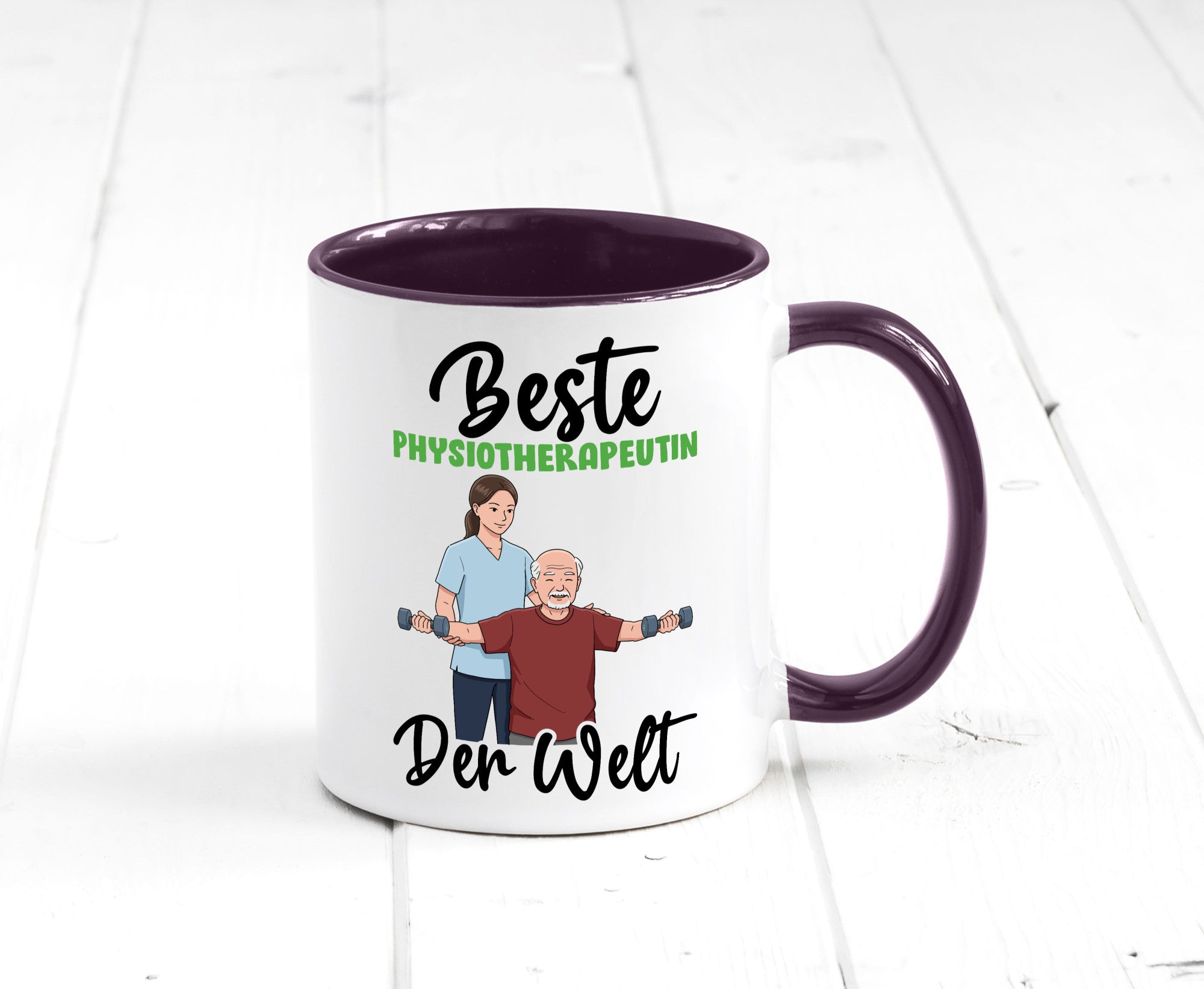 Beste Physiotherapeutin v3 lustig Humor Geschenkidee Geschenk Tasse