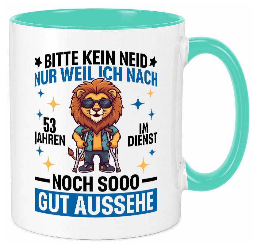 53 Jahre im Dienst | Arbeitsjubiläum Arbeit Geschenkidee Kollegen Büro Humor Tasse
