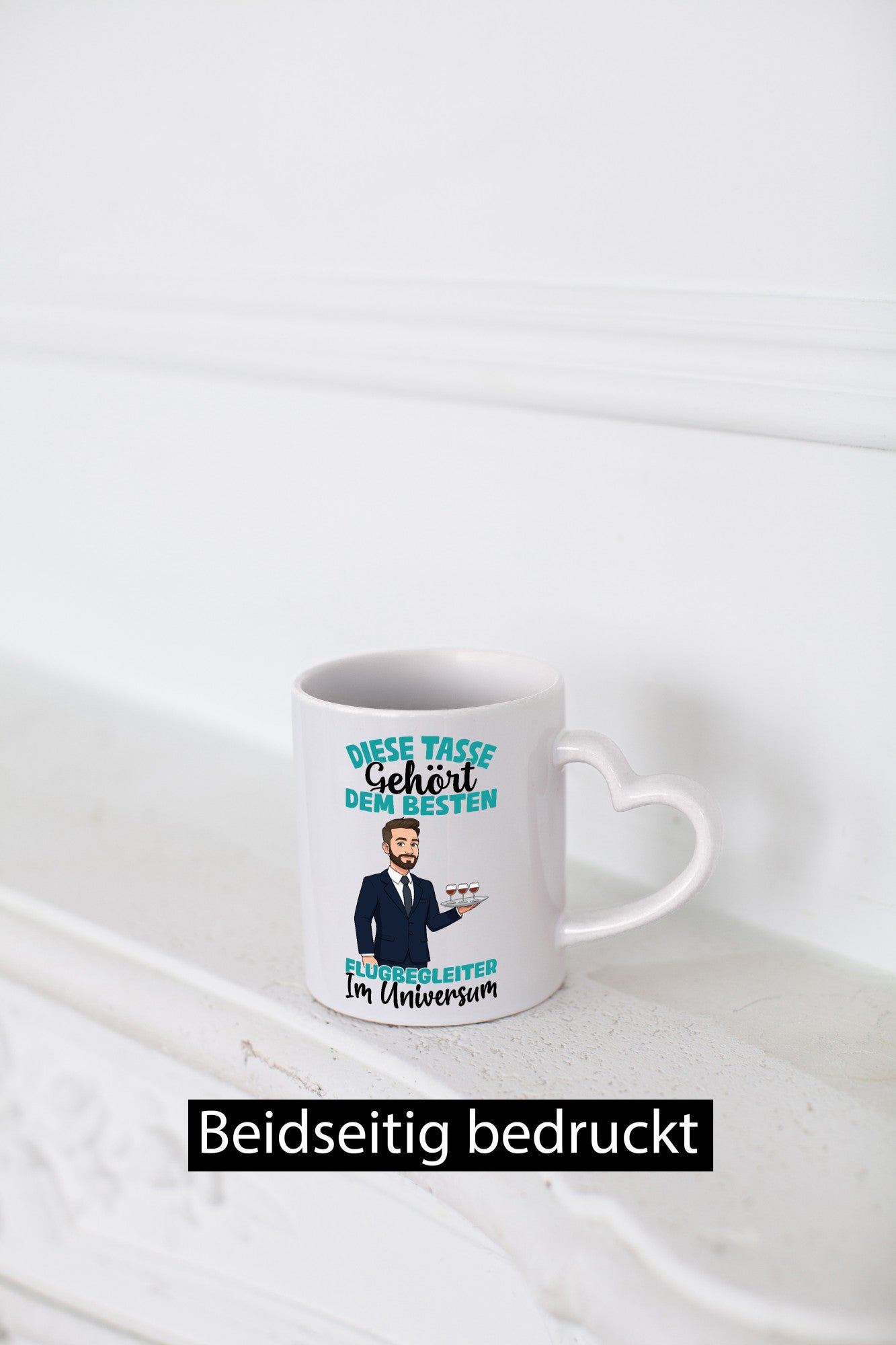 Im Universum: Flugbegleiter | Steward Flughafen Humor Geschenkidee Tasse