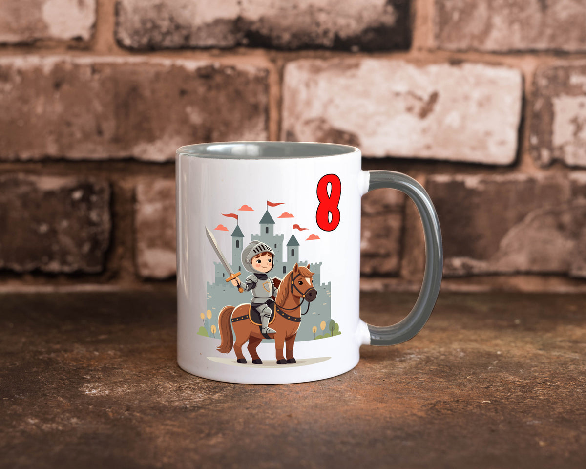 8. Geburtstag | 8 Jahre Ritter Junge Schloss Geschenk Geschenkidee lustiger Tasse