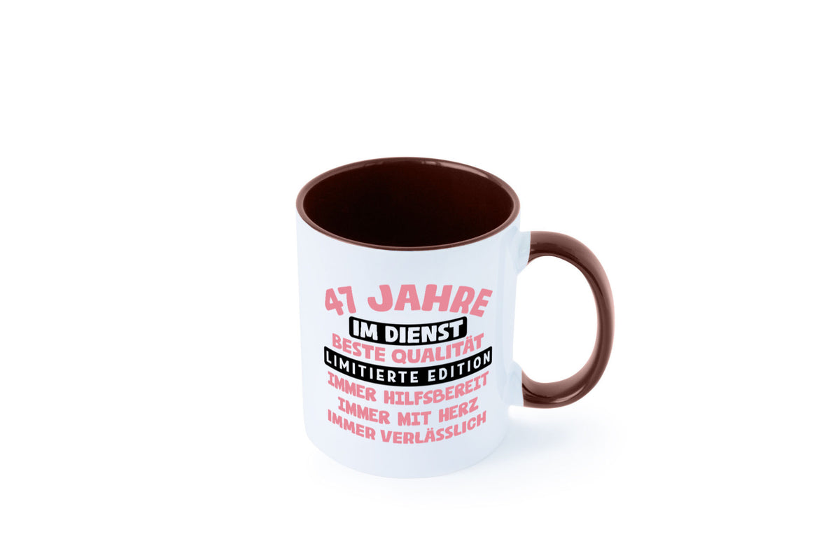 47 Jahre im Dienst | Jubiläum Arbeit v11 Geschenkidee Kollegen Büro Humor Tasse