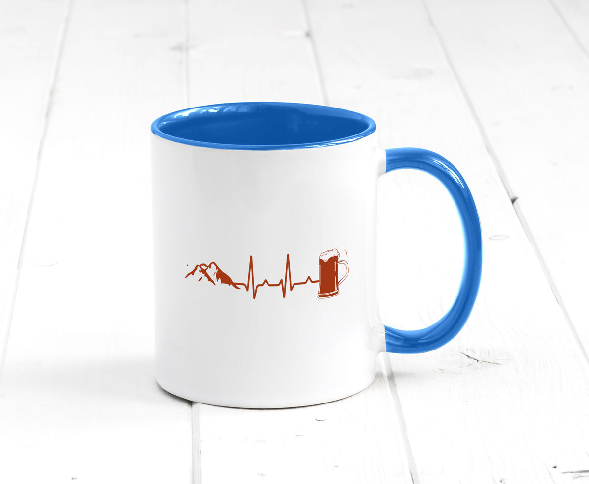 Berge und Bier | Wandern Wanderer Biertrinken Geschenkidee Humor Tasse