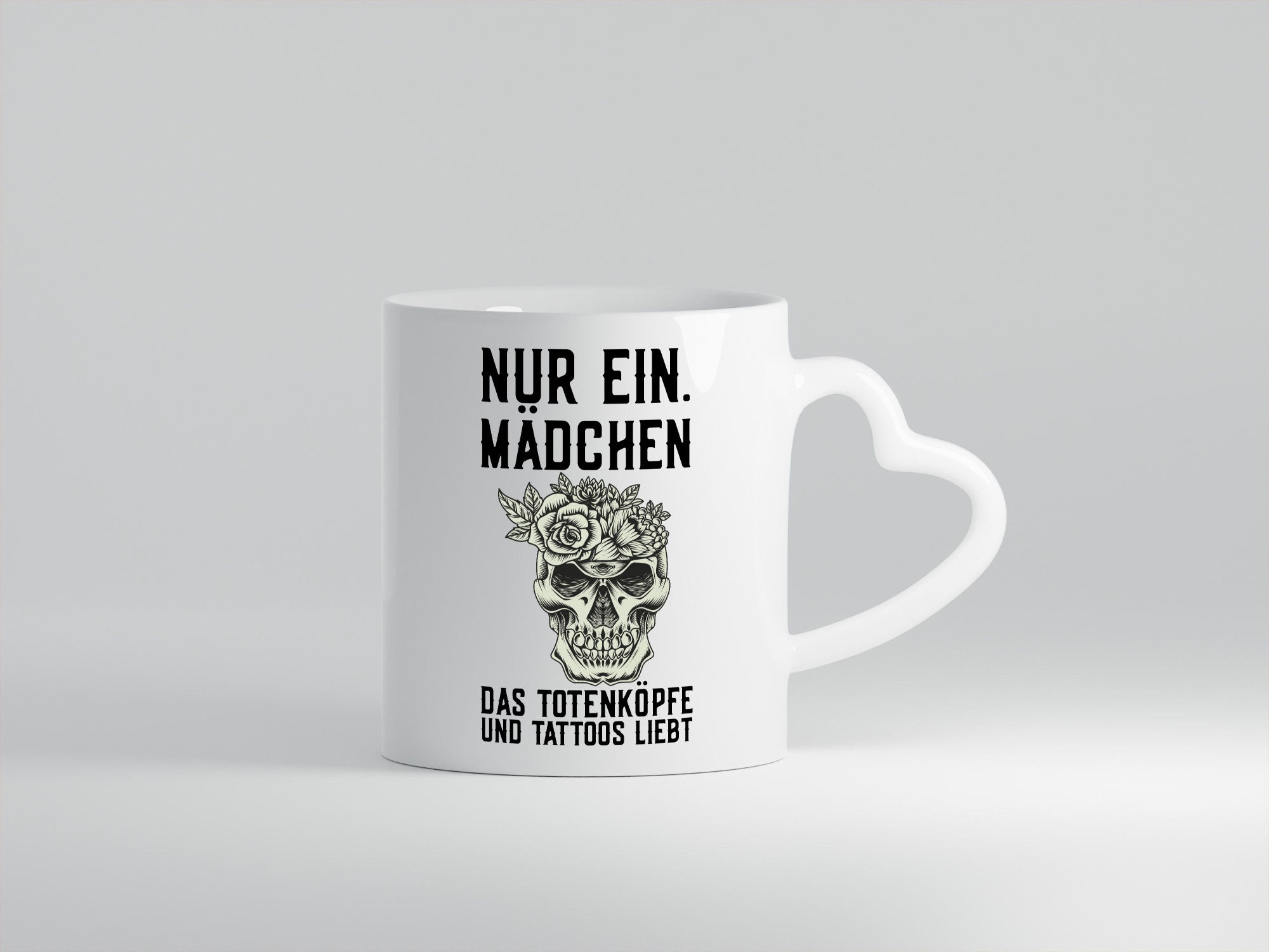 Mädchen |Tattoos und Totenköpfe | Tätowieren Rockabilly Humor Geschenkidee Tasse