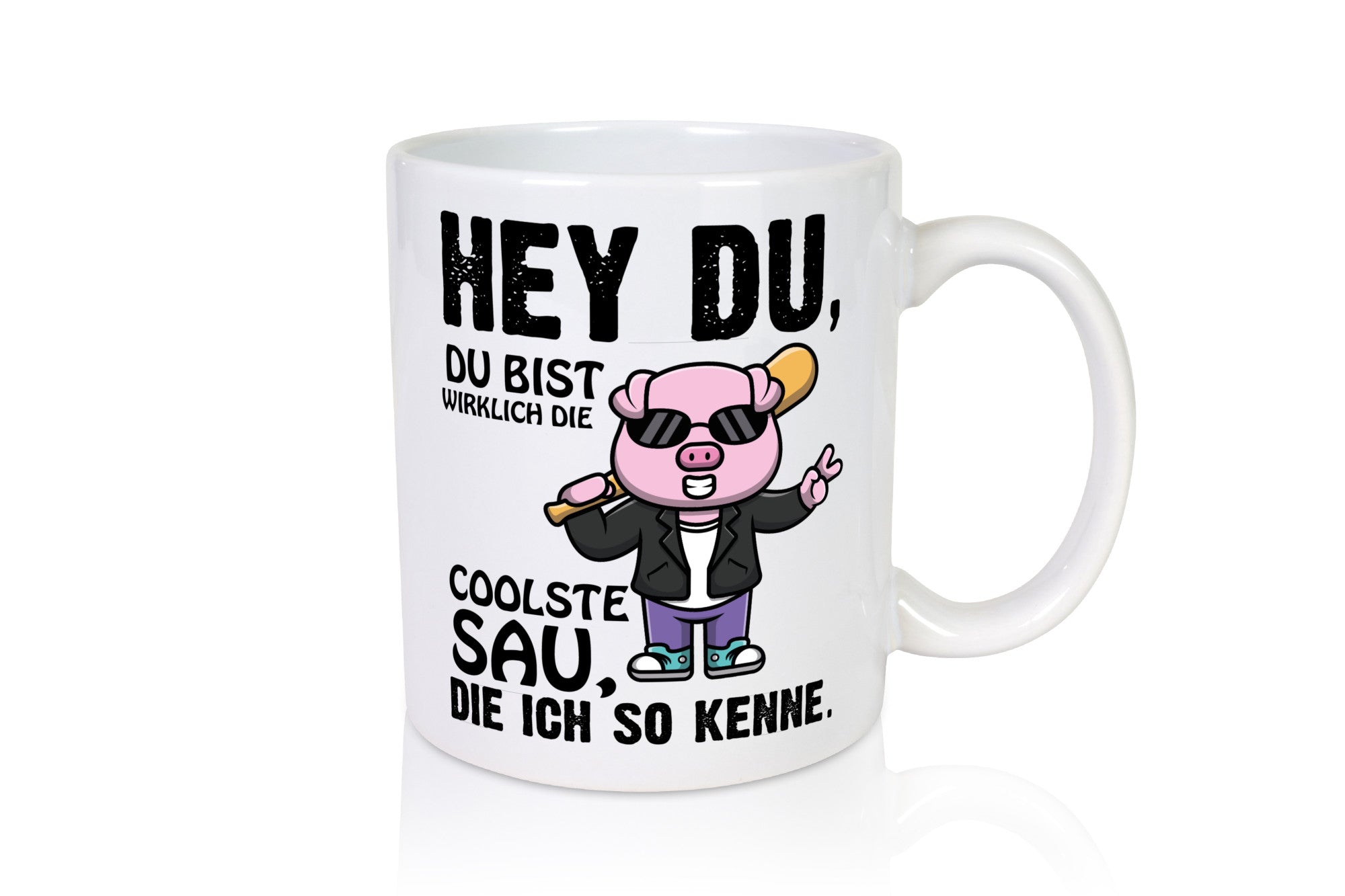 Du bist eine Coole sau Geschenk Humor Geschenkidee lustiger Spruch Tasse