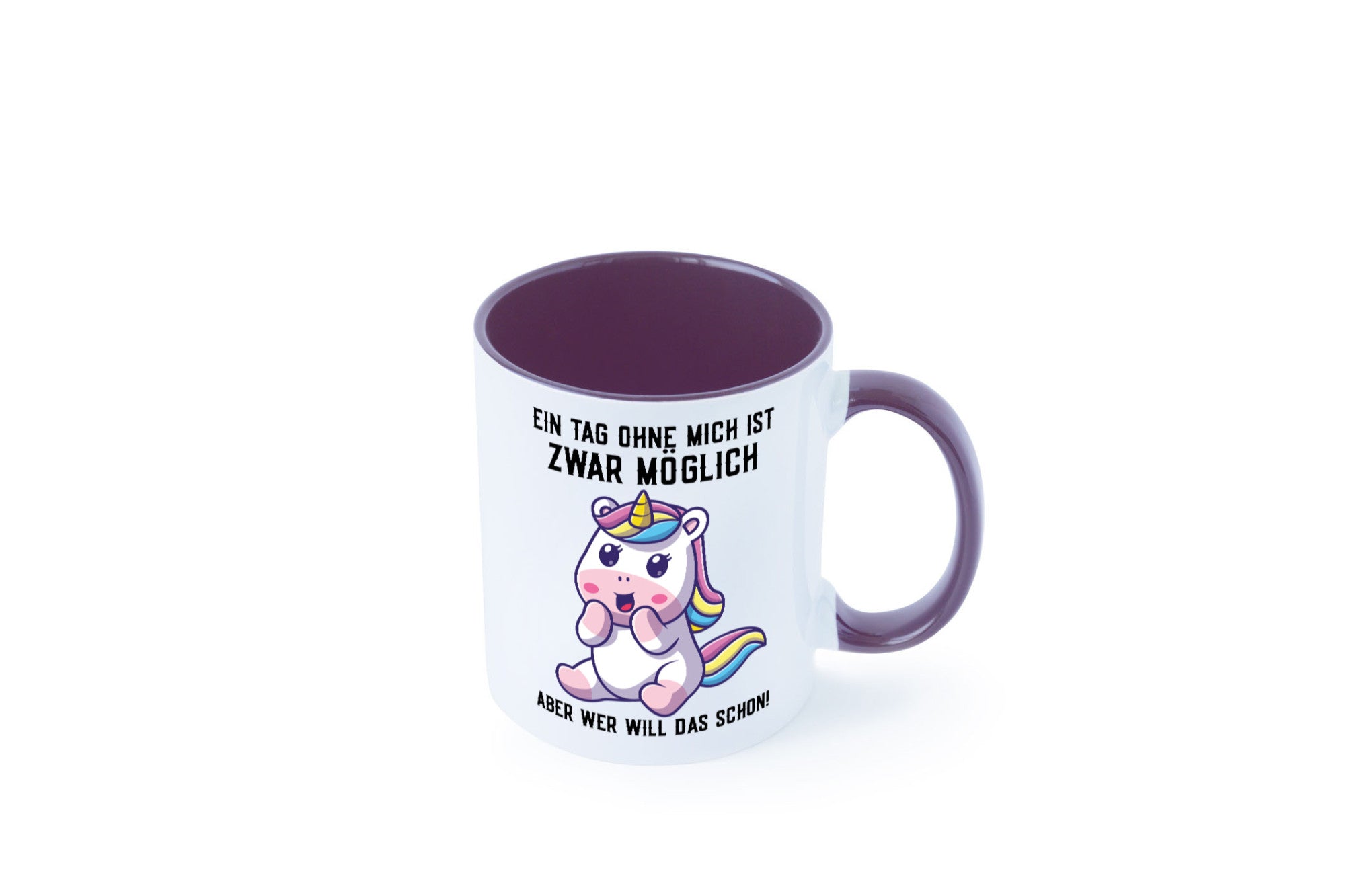 Ein Tag ohne mich ist möglich | süßes Einhorn Comic Geschenk Humor Geschenkidee