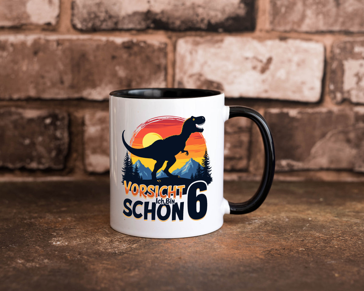 6. Geburtstag | 6 Jahre Dinosaurier Geschenkidee Humor Tasse