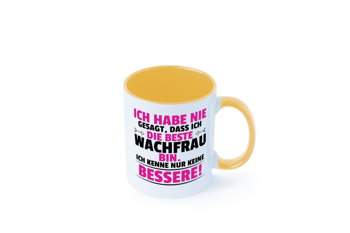 Die Beste Wachfrau | Wachpersonal Nachtwächter lustig Humor Geschenkidee Tasse