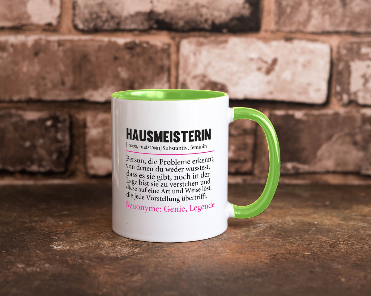 Hausmeisterin | Hauswart Beruf Spruch Humor Geschenkidee Arbeit Kollegen Büro Tasse