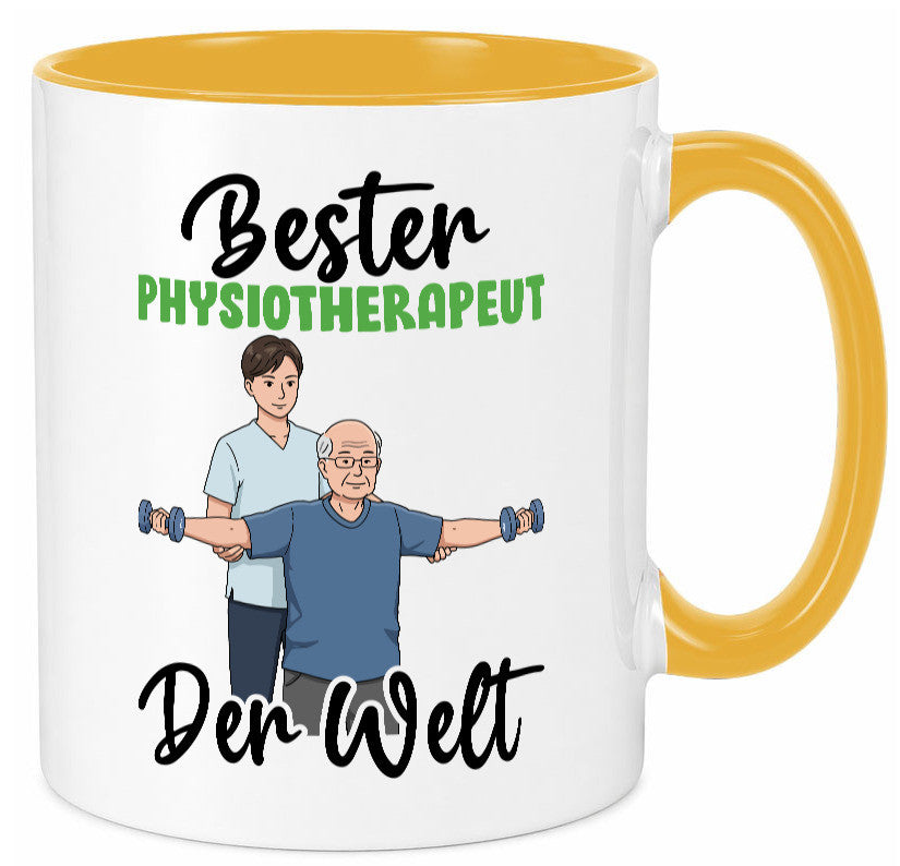 Bester Physiotherapeut v3 Geschenk Humor Geschenkidee lustiger Spruch Tasse