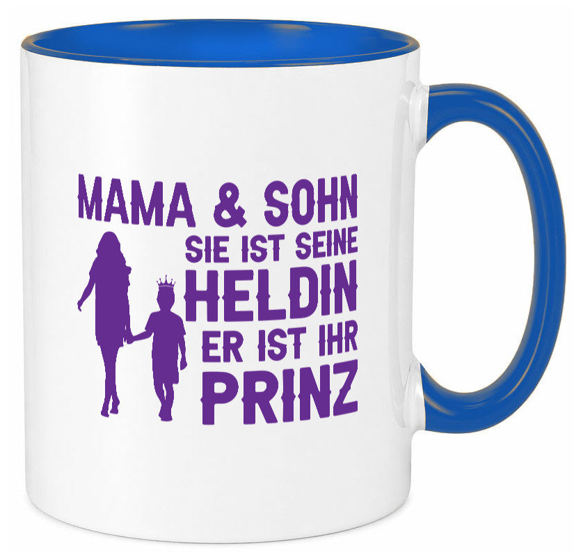 Mama & Sohn | Helding Prinz Mutterliebe Geschenkidee Familie Humor Tasse