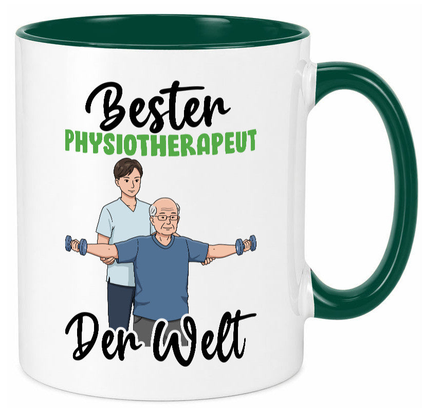 Bester Physiotherapeut v3 Geschenk Humor Geschenkidee lustiger Spruch Tasse