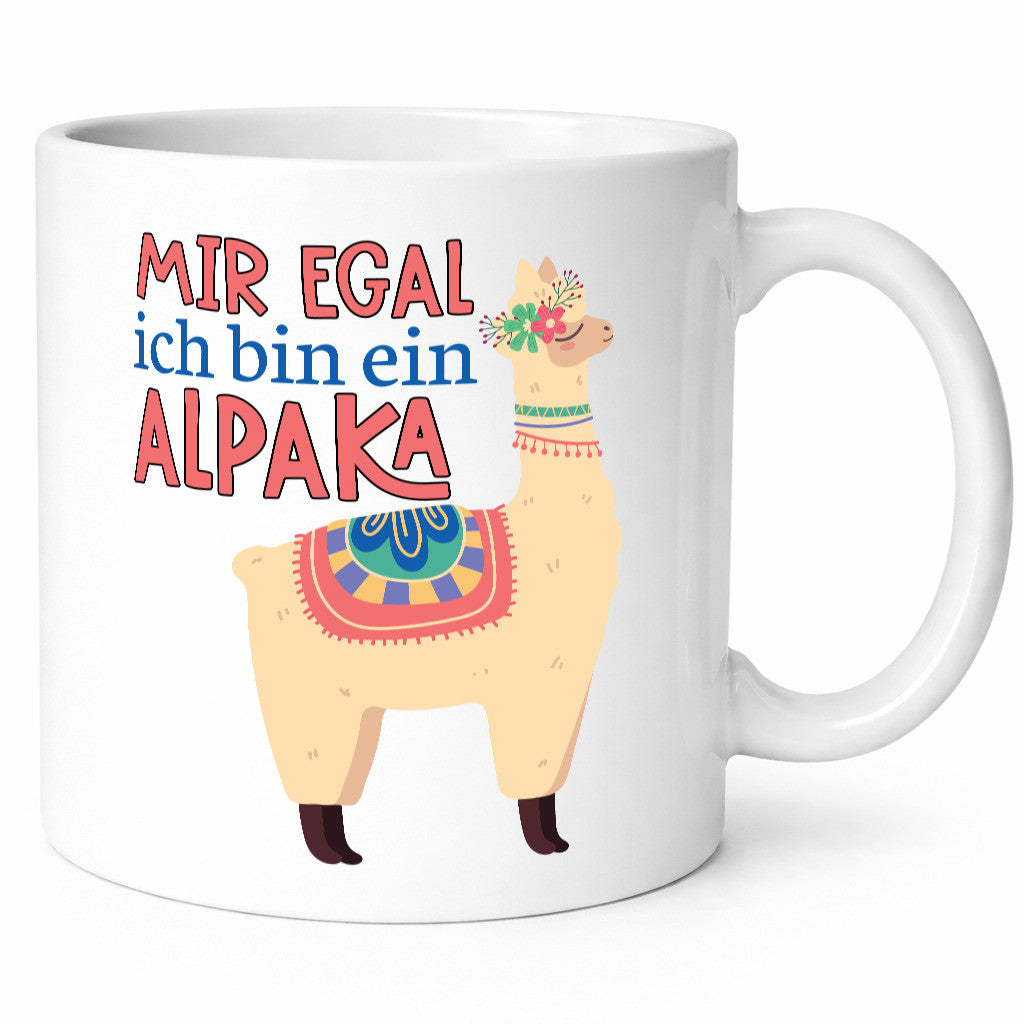 Mir egal, ich bin ein Alpaka | Lama Juckt mich nicht Geschenkidee Humor Tasse